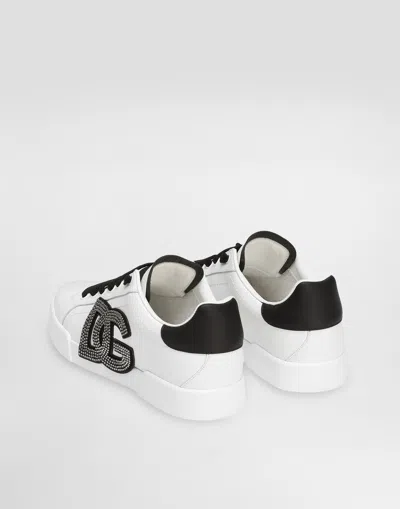 Dolce & Gabbana Portofino Rhinestone-embellished Logo Sneakers