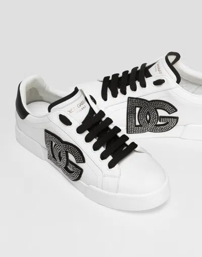 Dolce & Gabbana Portofino Rhinestone-embellished Logo Sneakers