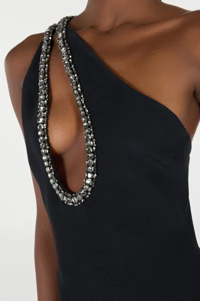 Roberto Cavalli Mini Dress With Bejeweled Neckline