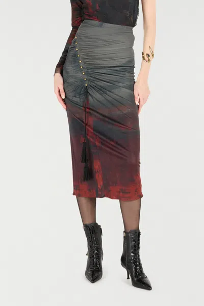 Roberto Cavalli Tassel-embellished Drawstring Skirt