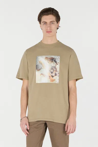 Roberto Cavalli T-shirt With Distressed-effect Mirror Snake Monogram Print