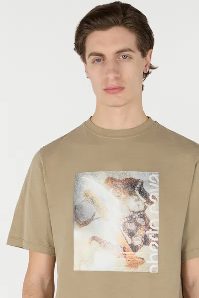 Roberto Cavalli T-shirt With Distressed-effect Mirror Snake Monogram Print