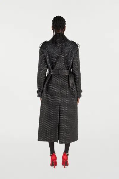 Roberto Cavalli Long Trench Coat With Dragons