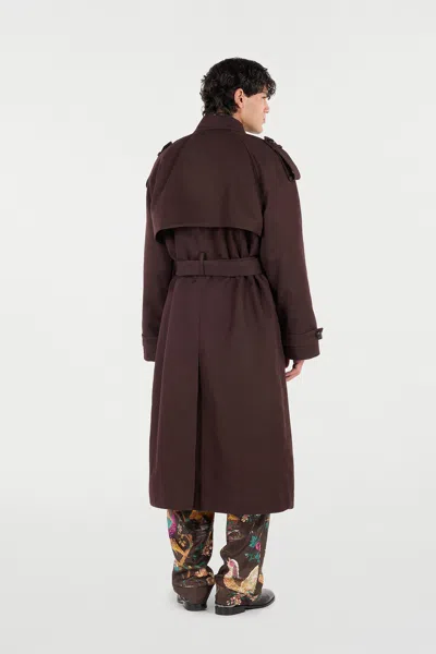 Roberto Cavalli Double-breasted Shearling-lined Trench Coat
