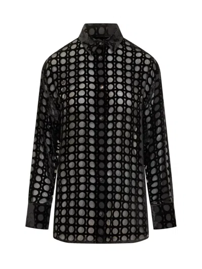 Ferragamo Long Sleeve Shirt In Black