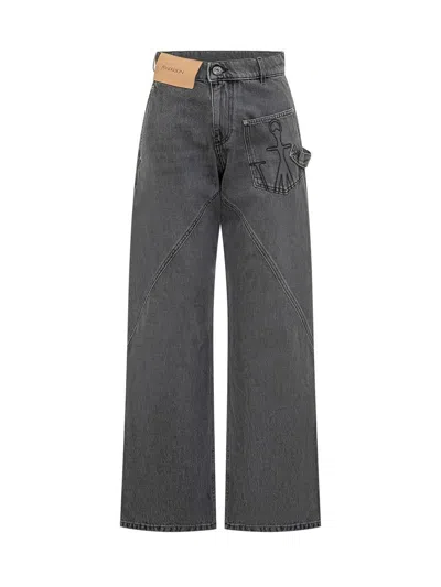 Jw Anderson J. W. Anderson Wide-leg Twisted Design Denim Pants