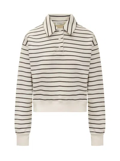 Jw Anderson White Polo Sweatshirt In Neutral