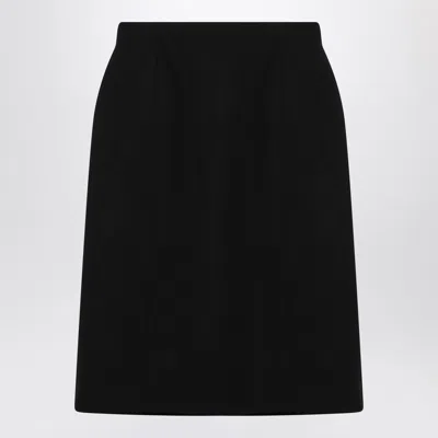Balenciaga Hourglass Wool Gabardine Skirt In Black