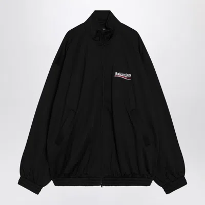 Balenciaga Political Campaign Zip-up Sweatshirt In Black