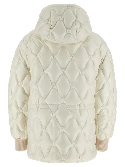 Fabiana Filippi Gilet V Neck Padded Sweater Vest In Neutral