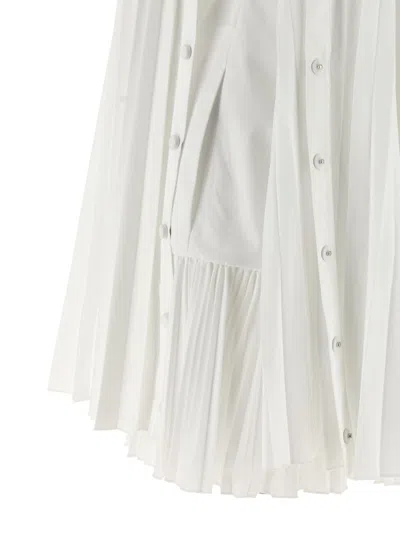 Giovanni Bedin Pleated Dress With Cape In White