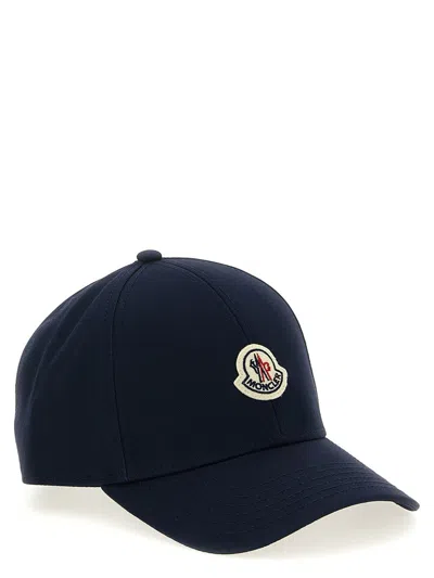 Moncler Logo Patch Cap Hats Blue