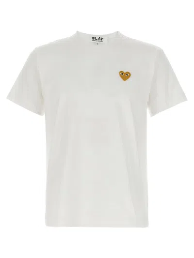 Comme Des Garçons Play Heart Crew Neck T-shirt In White