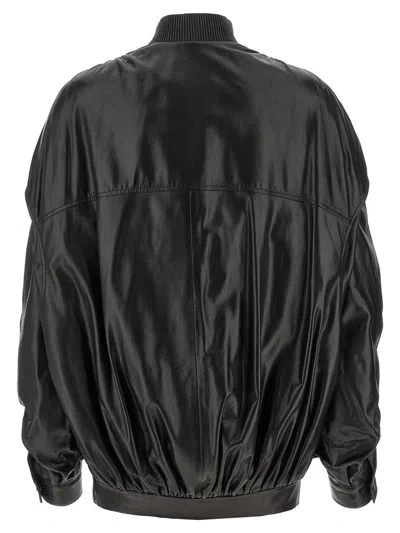 Giovanni Bedin Nappa Bomber Jacket In Black