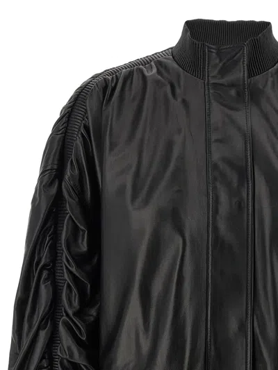 Giovanni Bedin Nappa Bomber Jacket In Black