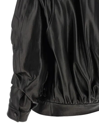 Giovanni Bedin Nappa Bomber Jacket In Black