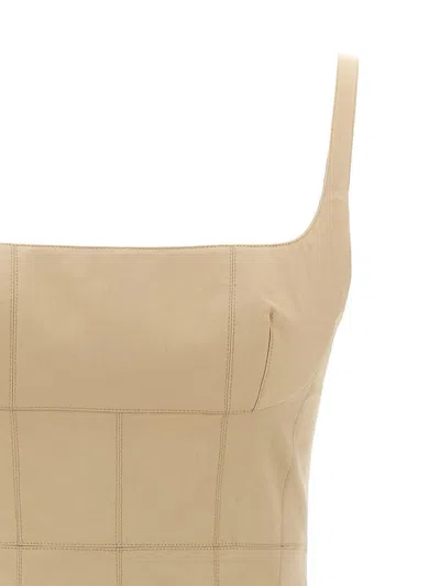 Giovanni Bedin Beige Pleated Dress