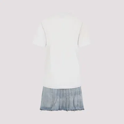 Balenciaga Layered Mini Dress With Denim Skirt Effect