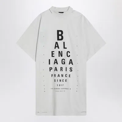 Balenciaga White T-shirt With Logo Printed On The Front And Torn Details In Cotton Woman In White