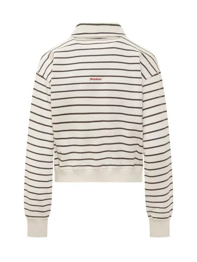 Jw Anderson White Polo Sweatshirt In Neutral