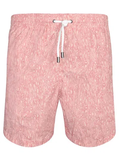 Canali Salmon Ramage Boxer Swim Shorts