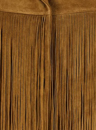 Golden Goose Women Olinda Fringed Jacket In Brown