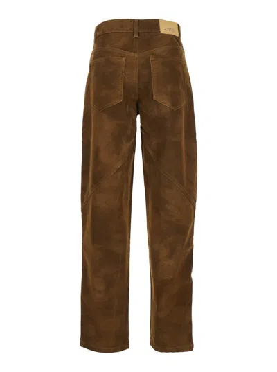 Isabel Marant Étoile Wide Leather Effect Trousers With Multiple Pockets