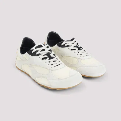 Bottega Veneta Sea Salt Suede And Nylon Orbit Flash Sneakers In Multi