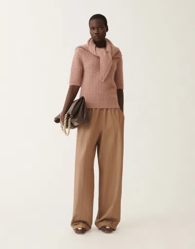 Fabiana Filippi Platinum Mohair Sweater In Pink
