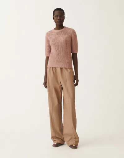 Fabiana Filippi Platinum Mohair Sweater In Pink