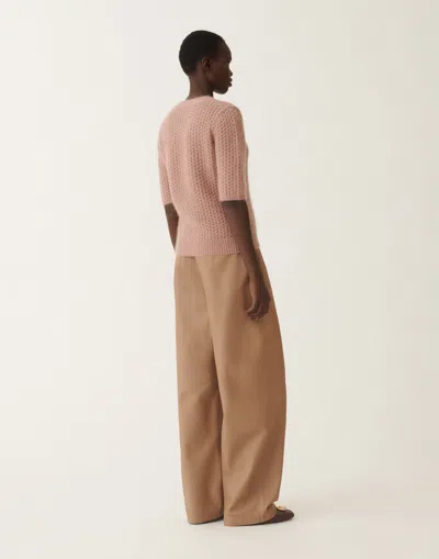 Fabiana Filippi Platinum Mohair Sweater In Pink