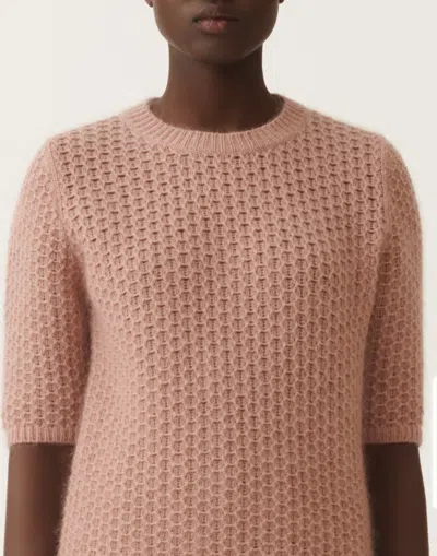 Fabiana Filippi Platinum Mohair Sweater In Pink