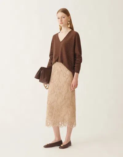 Fabiana Filippi Wool Sweater With Sequins