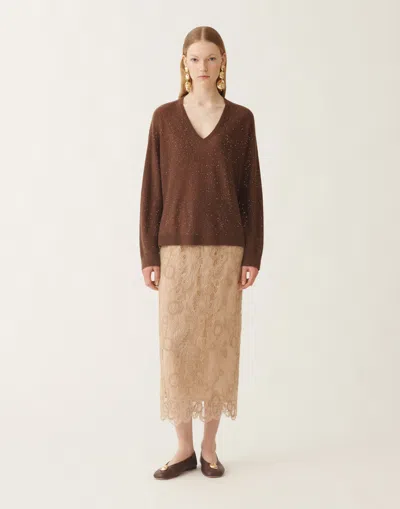 Fabiana Filippi Wool Sweater With Sequins