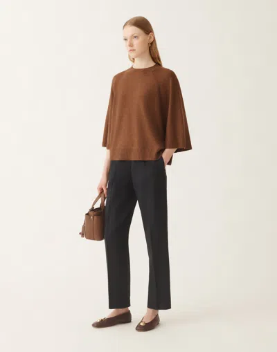 Fabiana Filippi Wool And Silk Cape With Sequins