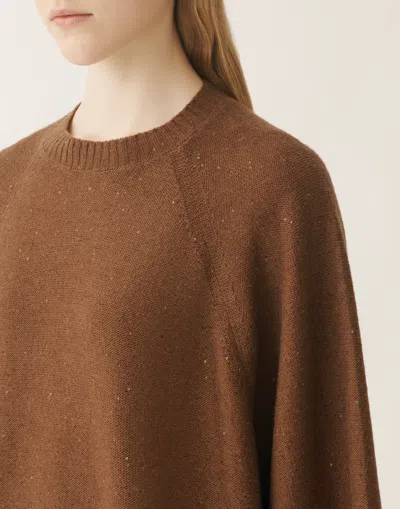 Fabiana Filippi Wool And Silk Cape With Sequins