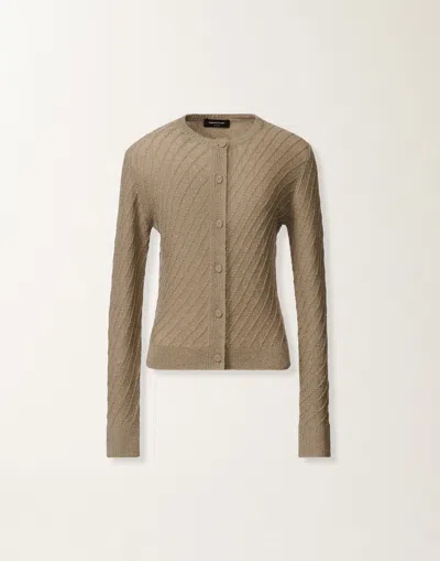 Fabiana Filippi Wool And Silk Cardigan With Sequins