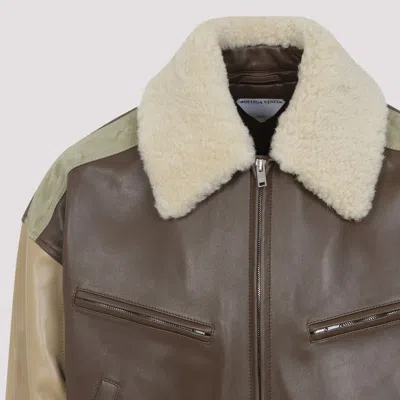 Bottega Veneta Multicolor Leather Bomber Jacket