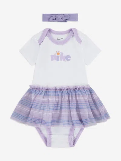 Nike Baby Girls 2 Piece Sunny Swoosh Tutu Set In Blue