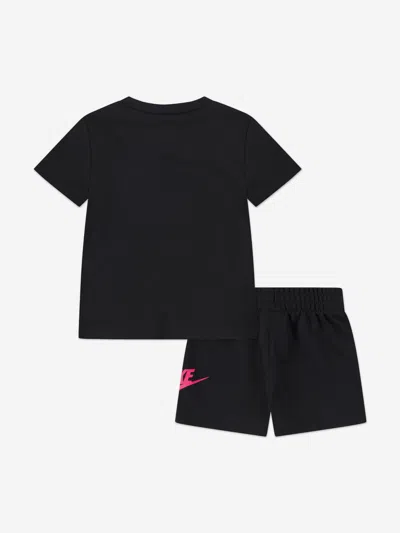 Nike Kids Club T-shirt And Shorts Set In Black