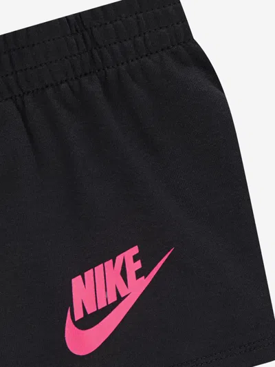 Nike Kids Club T-shirt And Shorts Set In Black