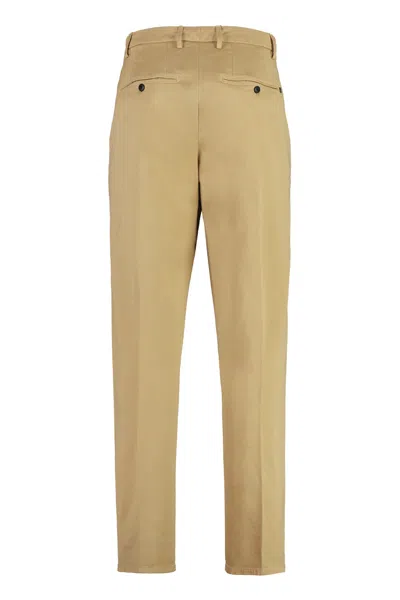 Dondup Cotton Regular-fit Straight-leg Trousers In Green