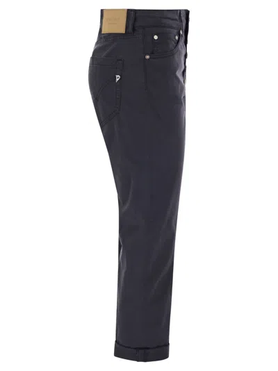 Dondup Fitted High-waist Cropped Trousers With Decorative Buttons
