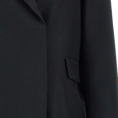 Loulou Studio Arlo Double Breast Wool Blazer In Black