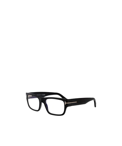 Tom Ford Eyewear Rectangle-frame Glasses In Black