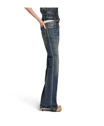 Balenciaga Washed-out Bootcut Jeans In Blue