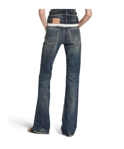 Balenciaga Washed-out Bootcut Jeans In Blue