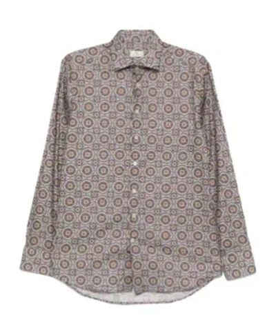Etro Patterned Long-sleeve Shirt In Gray