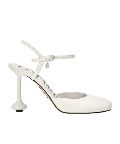Loewe Slingback High Heel Sandals In White
