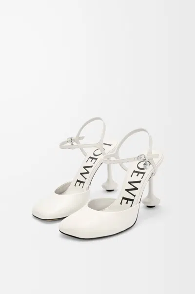 Loewe Slingback High Heel Sandals In White